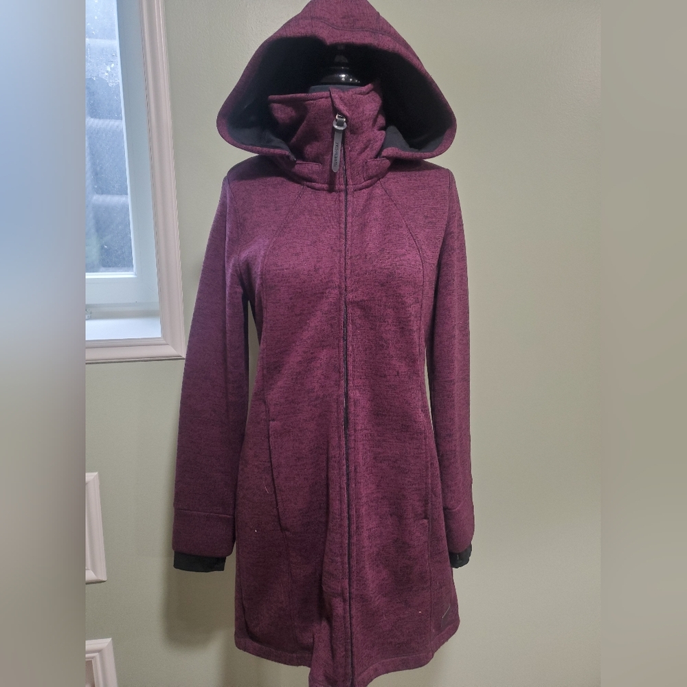 Kenneth Cole Reaction Women's Hooded Jacket in Burgundy